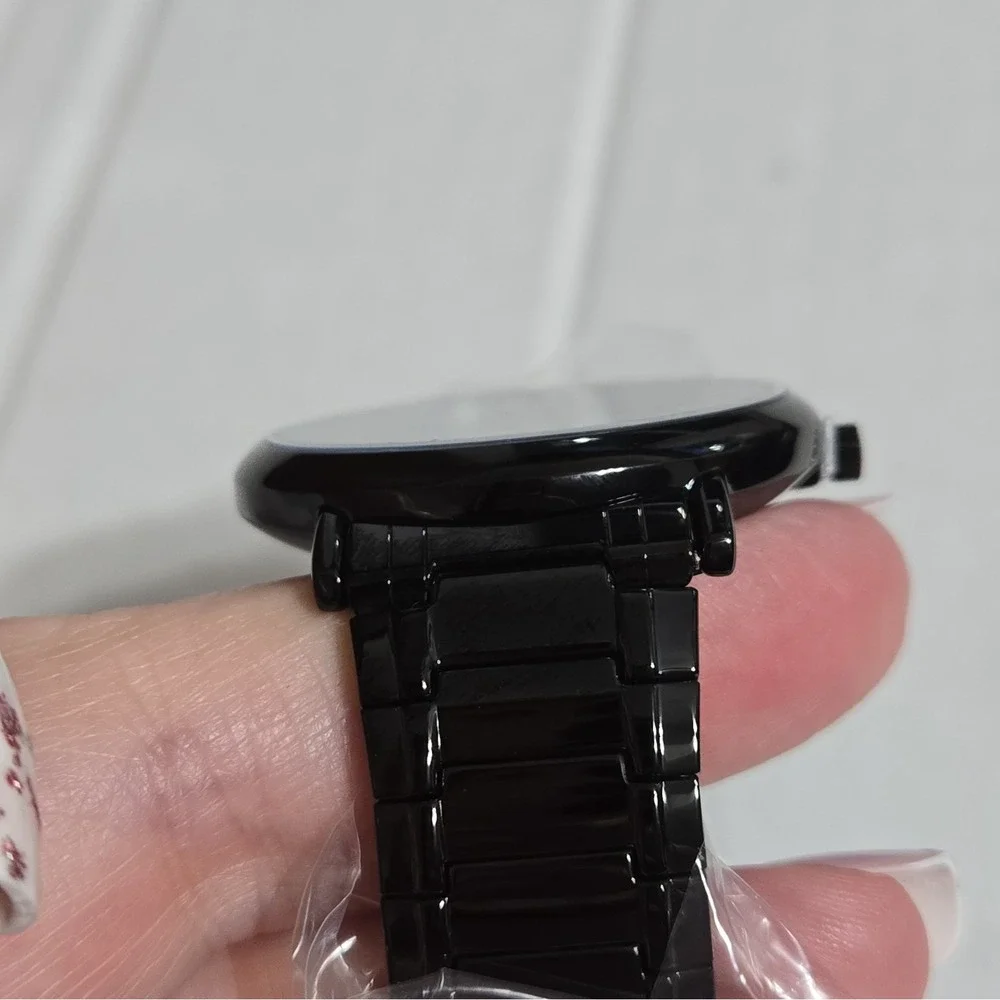 Bofan BF0012 42mm Black Mens Watch,SS Retractable Band,Water Resist,Quartz